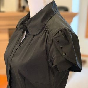 VERO MODA Black Blouse, beautiful Sleeves, Sz L